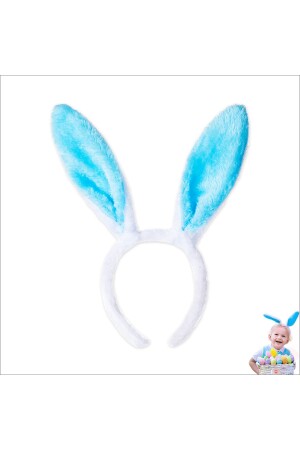 Tavşan Kulağı Pelüş Taç - Mavi - Süsle Baby Party