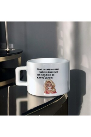 Tea-coffee 2I Made Coffee for Myself Design Printed Cup he-çk-168 - Hediyexpres