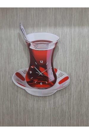 Tea Model Kitchen Wall Clock 45x30 Cm UV Printed - Tuğbart