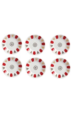 Tea Plate Authentic Red Classic Set of 6 - Porland
