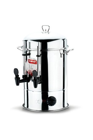 Tea Samovar with Electric Silicone Tap - 160 Cups - Industrial Tea Vending Machine - With Indicator - Çakir