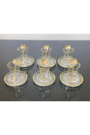 Tea Set 18 Pieces for 6 People with Butterfly Tea Spoon - Atabey Home