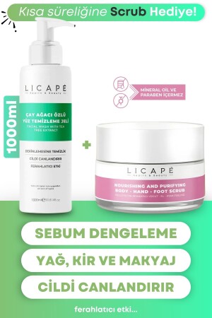 Tea Tree Extract Facial Cleansing Gel 1000ml 212751247 - Licape