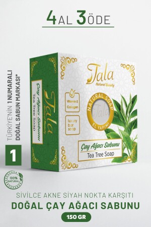 Tea Tree Soap Natural Anti-Acne Acne Blackhead 150 Gr - Tala