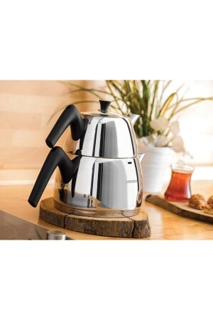 Teapot Aquamarine Medium Size Bakelite Black Handle MİMAQU-4615 - Amboss