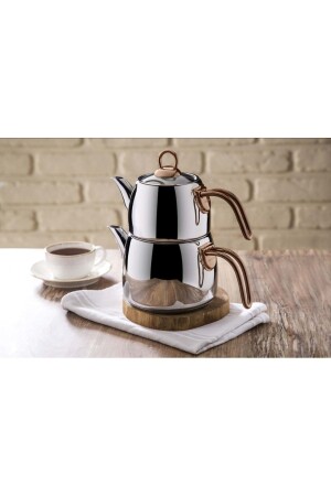 Teatanium (l) Steel Teapot Set 600. 03. 01. 0045 - Emsan