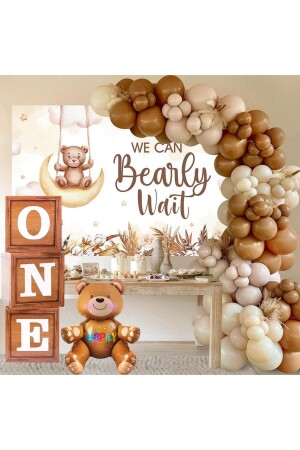 Teddy Bear Themed 1st Year Birthday Set; - Patladı Gitti