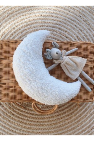 Teddy Moon Pillow Natural White Bh1 - bohemoon