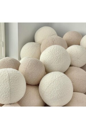 Teddy Top Pillow Beige Color - Sevaradekor