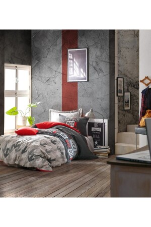 Teen Room Single Duvet Cover Set Rock Red 8680108049389 - Cotton Box