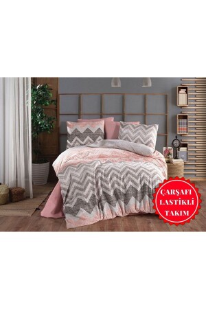 Teenager's Room Single Duvet Cover Set with Elastic Sheets Zigzag Pattern TYC00450668715 - Şahinhome