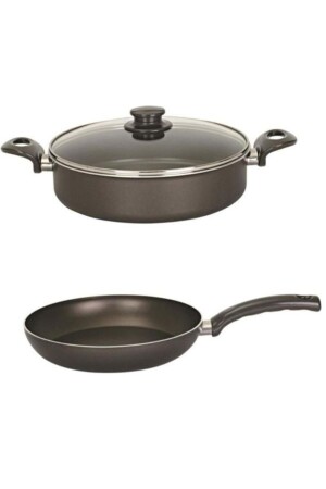 Teflon 24 Cm Cauliflower And 24 Cm Pan Onyx 24-24 KT - Viyalente