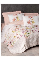 Tek Kişilik Kapitoneli Nevresim Takımı Dört Mevsim Çok Amaçlı Set Emma Somon ZCEMSMN - Cotton Box