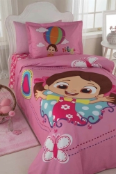 Tek Kişilik Lisanslı Ranforce Nevresim Takımı-Niloya Kelebek Pembe 2688821100117 - Özdilek