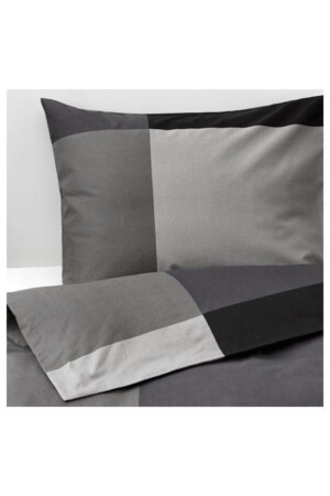 Tek Kişilik Nevresim Takımı, Siyah Meridyendukkan 150x200 Cm %100 Pamuk Siyah Kare Çizgi tek ne - IKEA