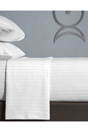 Tek Kişilik Otel Nevresimi (YORGAN KILIFI) 83 Tel Pamuk Saten Çizgili 160x220 83-160x230ÇZ - MEŞELİ TEKSTİL