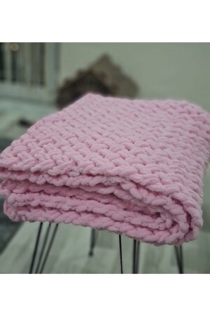 Tek Kişilik Puffy Örgü Polar Battaniye 838479472 - Zuviel Deco