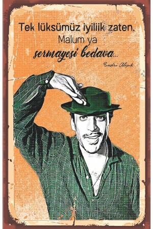 Tek Lüksümüz Iyilik Zaten - Malum Ya - Sermayesi Bedava Yeşilcam Nostalji Retro Ahşap Poster - Hediyeniburadabul