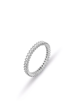 Tek Sıra Tamtur Yüzük Kadın Rodyum - Mysilvers