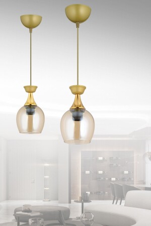 Tekli Sarkıt Eskitme Fanus Bal Camlı Lüks Modern Avize TYC00758642974 - Kraliçe