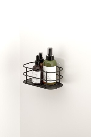 Teknotel Adhesive Bathroom & Kitchen Shelf Matte Black Grenade Serie St121 11. ST. 121. 02 - Tekno-tel