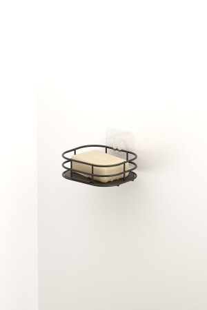 Teknotel Adhesive Soap Dish Matte Black Grenae Series St120 11. ST. 120. 02 - Tekno-tel