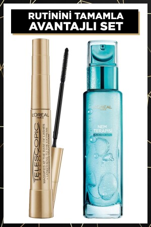 Telescopic Gold Black Mascara + Moisture Therapy Aloe Vera Water Normal to Mixed PKTNEMALSNORMGLCHRST - L'Oreal Paris