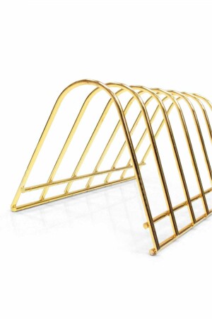 Tellerhalter aus goldfarbenem Schmiedeeisen aus Metall – Tellerständer - Cephome