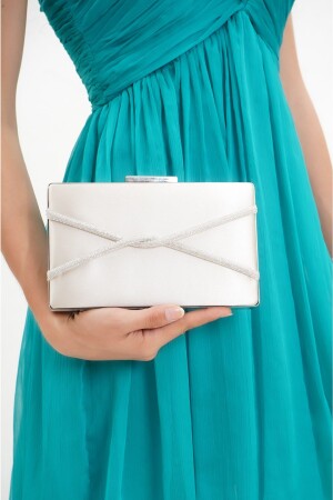 Ten Satin Women's Cross Stone Evening Bag Bg1123-310-0002 - Bakgiy