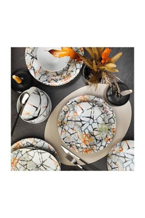 Teos 24 Piece Dinnerware Set Cream Nano Dek Dg349 NNZG24Y2885259 - Kütahya Porselen
