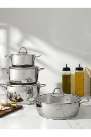 Teos 8 Piece Cookware Set HBV00000RWAT4 - Hisar