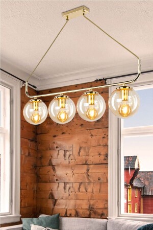 Terena 4’Lü Sıralı Avize Gold MDL.4173 - Modelight
