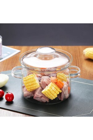 Termisil Glass Pot 1. 5 lt Stove Top Heat Resistant Glass Pot MRP-927047-7631 - morponi