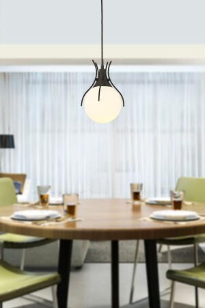 Terra Single Black Pendant Lamp Modern Sports Young Room, Kitchen Living Room Pendant Lamp Chandelier 3759-01-BL - Apliqa