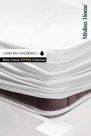 Terry Cotton Cotton Liquid Wasserdichter Matratzenschoner mit vollem Rand für Babys und Kinder 152-20-012 - Mislina Home