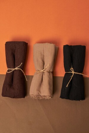MNZ-Hijab حجاب نسائية من الخيزران الدرع شال نموذج مجموعة 3 - Organic Scarfs
