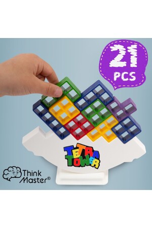 برج MNZ-Tetra توازن اللعبة الصندوق التعليمي اللعبة Tetris Tower Tetra Tower - Thinkmaster