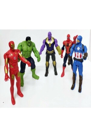 Thanos Hulk Spiderman C. America 16 Cm Figure Toy Pack of 5 - Avengers