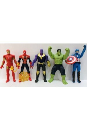 Thanos Hulk Spiderman C.Amerika 16 cm Işıklı Figür Oyuncak 5 Li 3656589745222 - AVENGERS