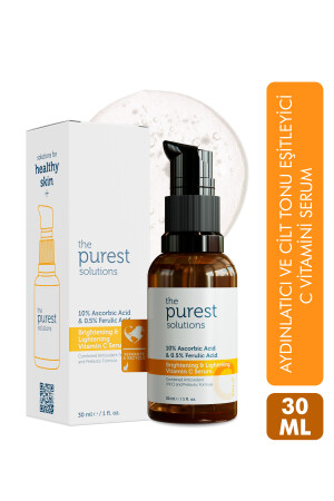 The Purest Solutions Vitamin C Brightening and Tone Even Serum 30 ml 10% Ascorbic Acid & Ferulic Acid 0-5% - The Purest Solutions