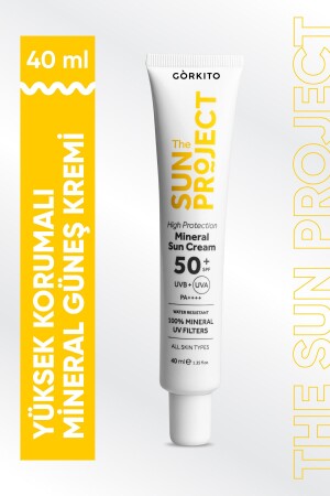 The Sun Project High Protection Mineral Sun Cream High Protection Mineral Sun Cream 50 Spf 40 ml 8682644280530 - Görkito