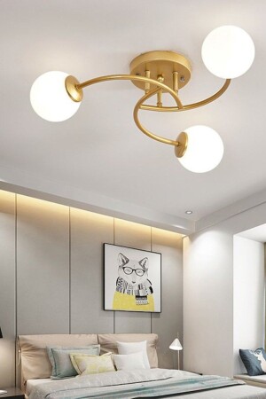 Theia Modern Triple Glass Chandelier Theia Triple Chandelier - ABAJUR EVİM