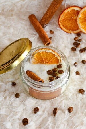 Therapy and Chakra Candle Orange Cinnamon and Coffee Bean 100% Natural Ritual Candle Scented Candle 72 - Trend Mum