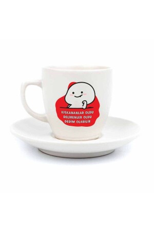 There were people who were jealous, there were people who were crazy, I said it was possible Cream Turkish Coffee Cup - Gift Ceramic Turkish Coffee TKFKR96 - Palto Tasarım