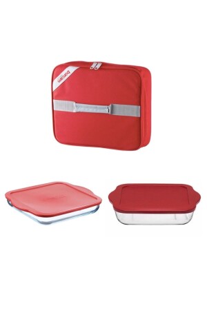 Thermal Bag + 2 Size Baking Tray with Lid MG-59024-59034K - Paşabahçe