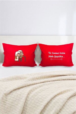 They Lived Happily Ever After Double Decorative Pillow Case 50x70 Cm - Red hdynza2024100215 - Hediyenza