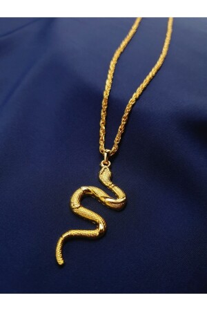 Thick Braided Chain Gold Color Snake Necklace - Dukkanka