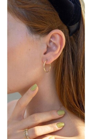 Thin Hoop Earrings 2 Cm - Tufanlar Kuyumculuk