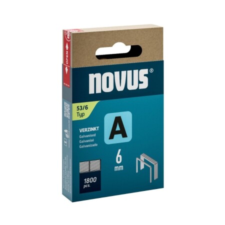 Thin staples NOVUS A 53/6, 1800pcs. - Novus