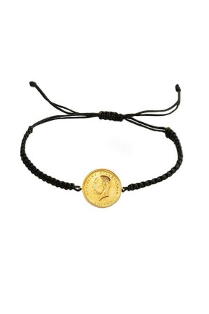 Thread Braided Makroma Ata Quarter Gold Bracelet 9870110002633 - EnginGold